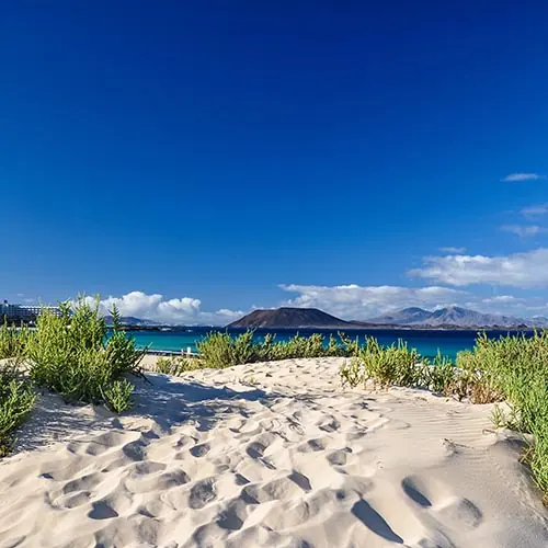 Lobos and Lanzarote seen from Corralejo beach