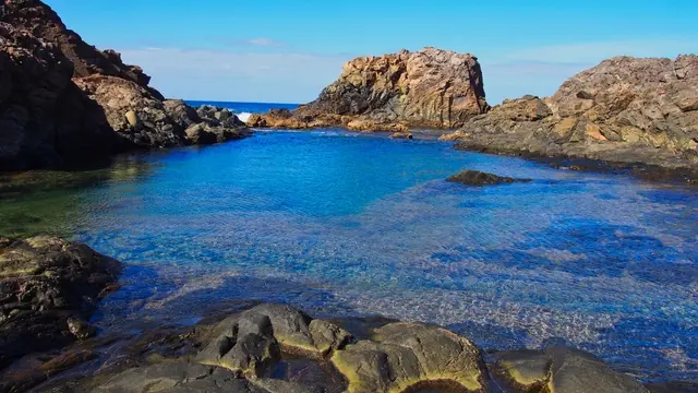 Turquoise water on the coast